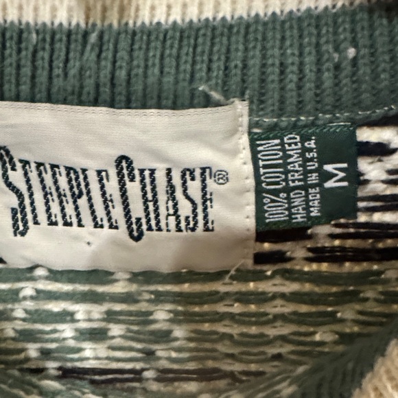 SteepleChase Men’s Geometric Patterned Crewneck Sweater PP119 - Picture 2 of 3